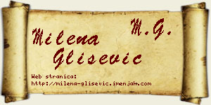 Milena Glišević vizit kartica